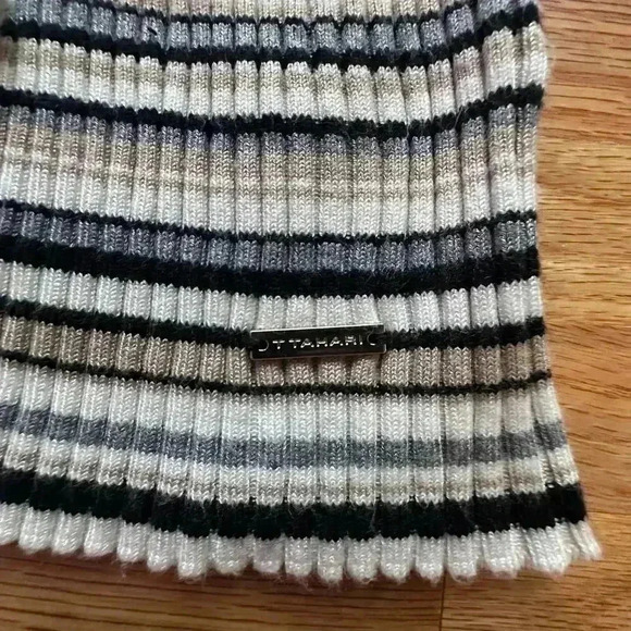 Women's Striped Turtleneck Sweater Mini Dress Size XS l Cozy Cozycore - Picture 3 of 8